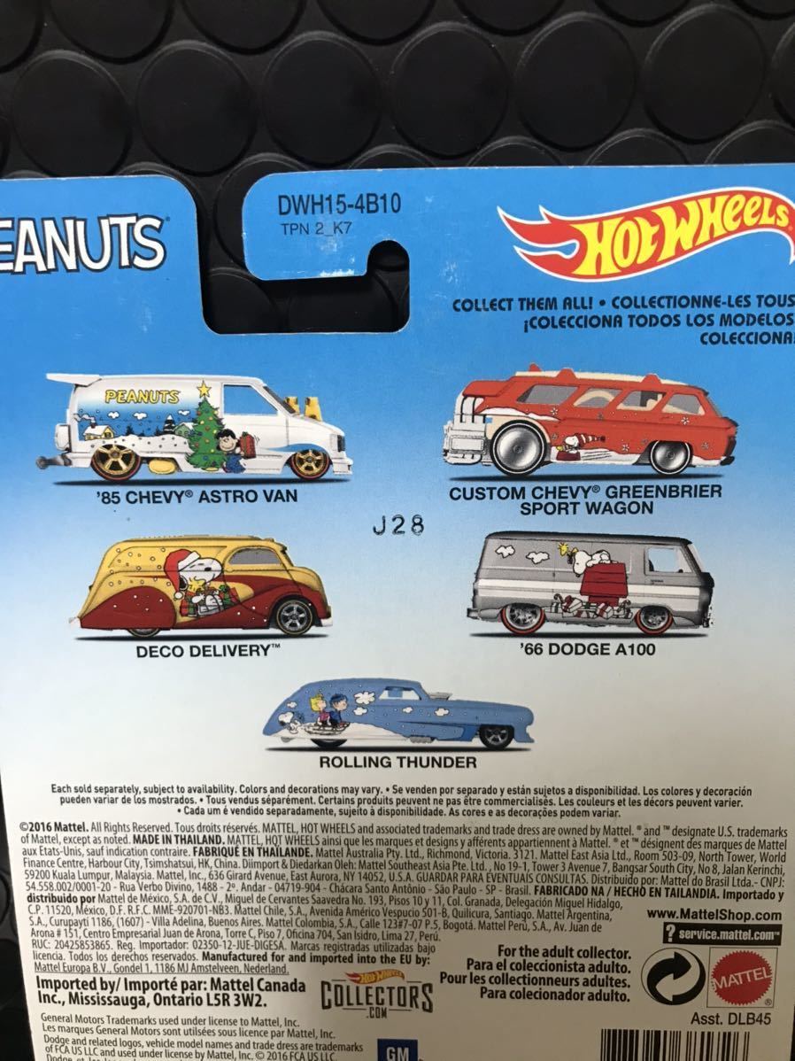 Hot Wheels ’66 Dodge A100 Peanuts - Furgone Pressofuso In Metallo, Collezione, Scala 1:64 - 2