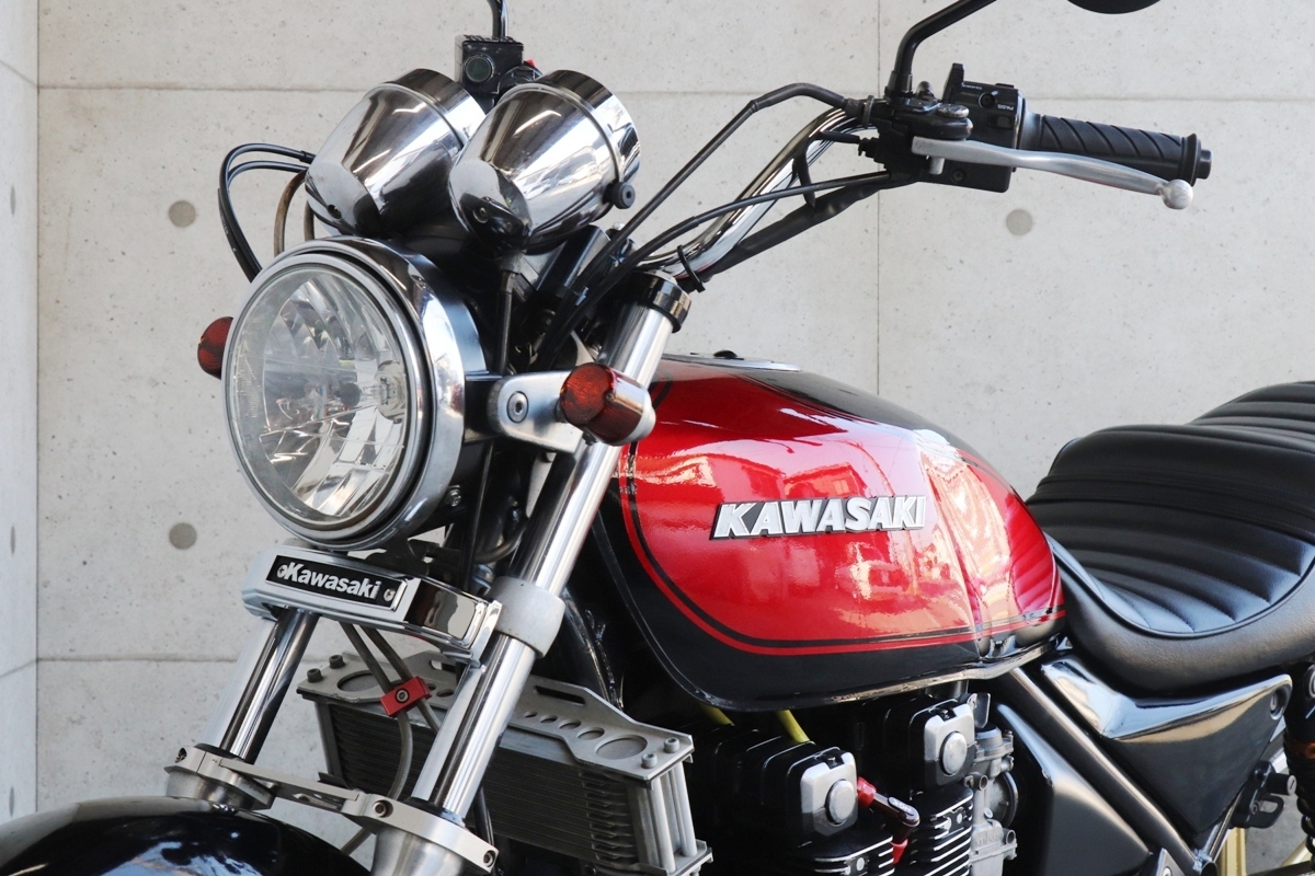 横浜～ Kawasaki ゼファー400 C6 旧車 ブラック火の玉 カスタム 車検