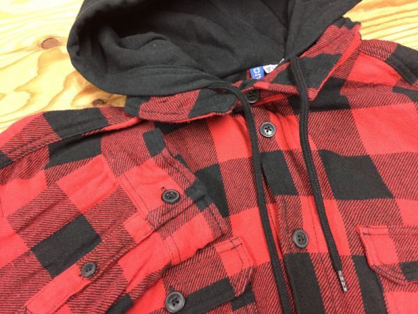 H M エイチアンドエム アメカジ ストリート フード付き ブロックチェックシャツ パーカー重ね着風 メンズ コットン100 ゆったり L 赤黒 ジャンパー ブルゾン 売買されたオークション情報 Yahooの商品情報をアーカイブ公開 オークファン Aucfan Com
