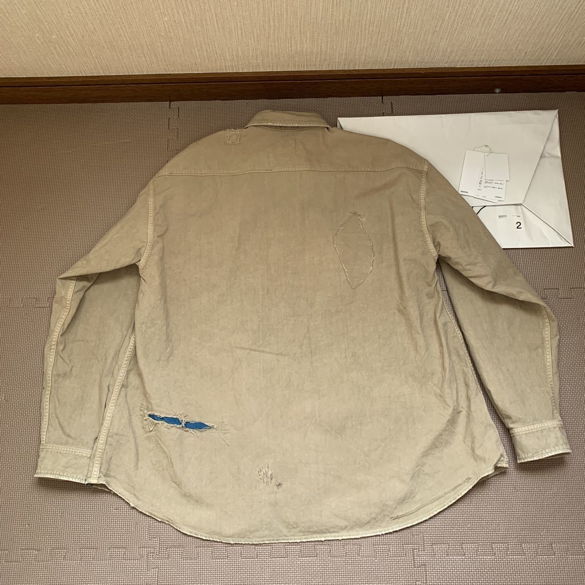 Chemise Visvim GRAND RIVER L/S CRASH - Taille L - Beige Coton - Style Western Oversized