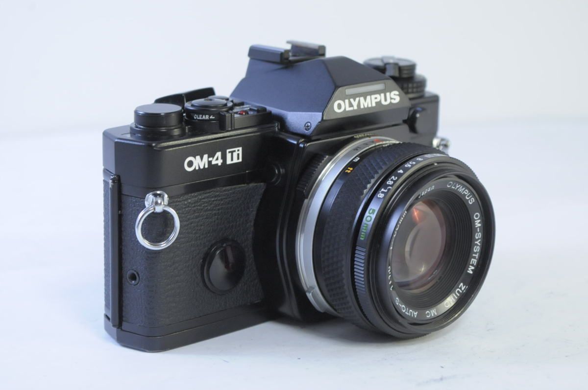 オリンパス OLYMPUS OM-4 Ti ボディ+ MC 50mm F1.8★★シャッター全速・露出計・オート完動★1509