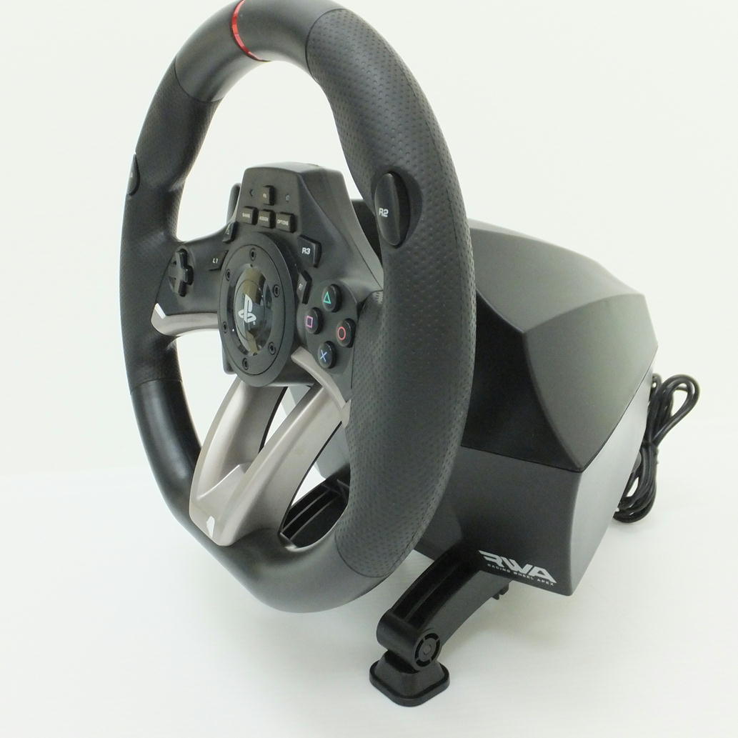 1円【中古】 レーシングホイール エイペックス PS3 GT5 ソフト付き HORI ホリ PS4/PS3 ハンドルコントローラー ハンコン 【88】