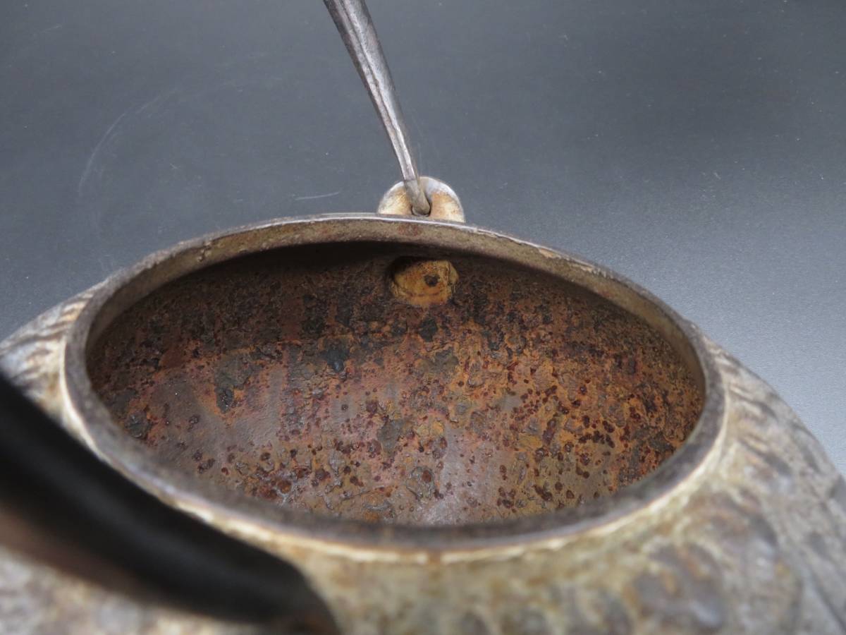 鉄瓶 煎茶道具 時代物 銅蓋 龍文堂 茶道具 湯沸 龍文堂造 造 急須