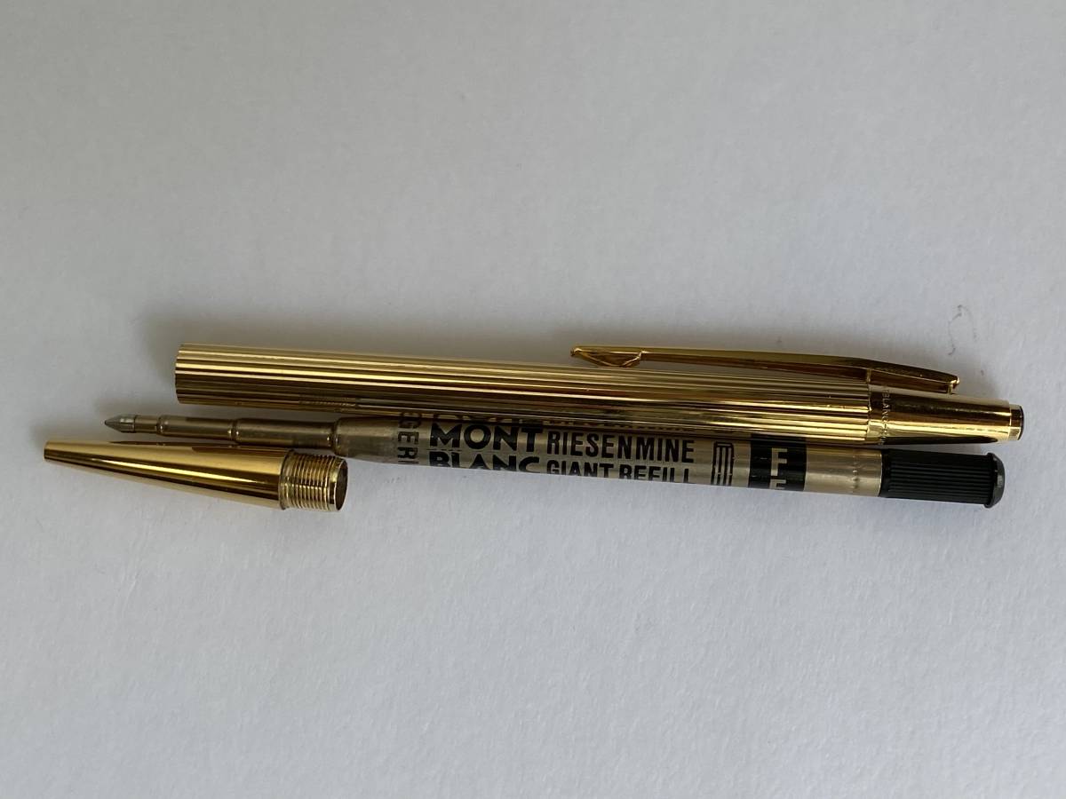モンブラン　ボールペン　ノブレス　ゴールド　金色　クリップ式 ボールペン　良品_3