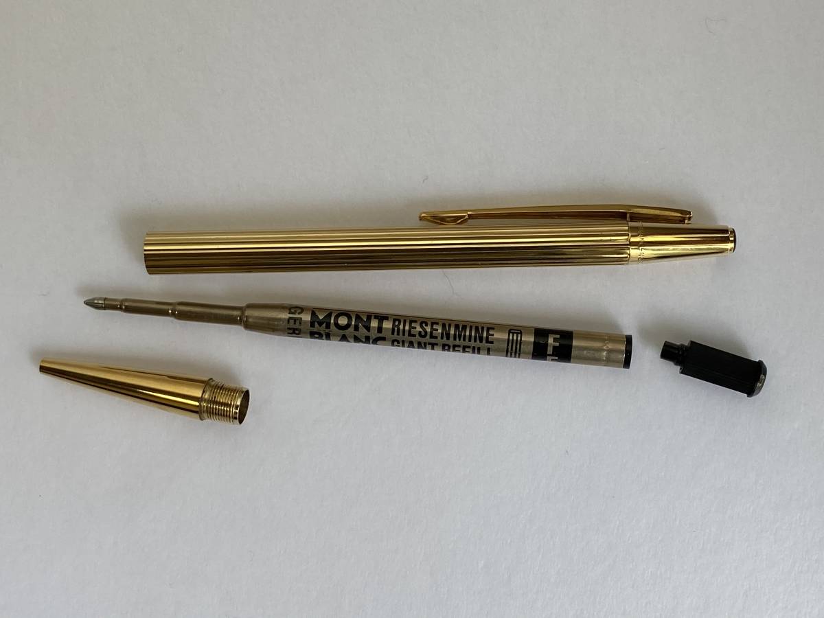 モンブラン　ボールペン　ノブレス　ゴールド　金色　クリップ式 ボールペン　良品_4