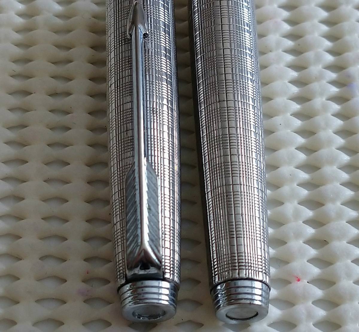 PARKER パーカー 0 スターリングシルバー 万年筆 grid Crosshatch 75