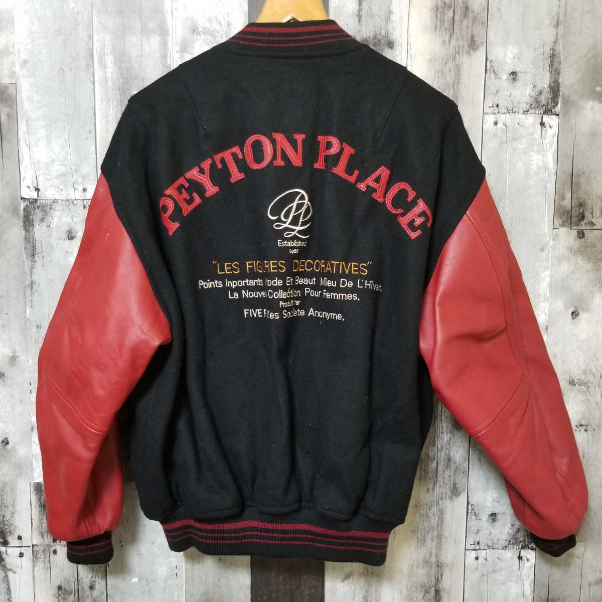 PEYTON PLACE ペイトンプレイス スタジャン 袖革 レザー 牛革 