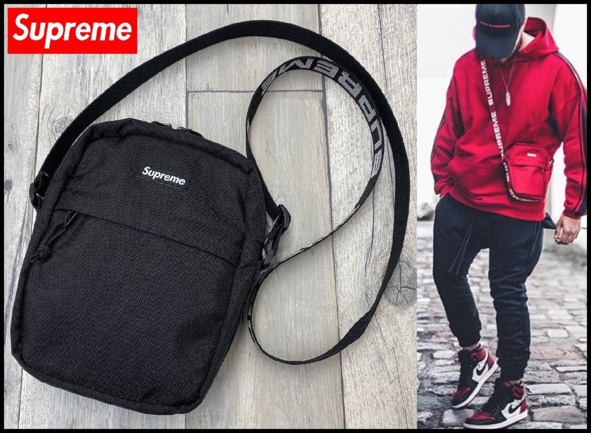  正規品 SUPREME シュプリーム 18SS Shoulder Bag BLACK CORDURA BOX LOGO ボックス テープ ロゴ ショルダー バッグ バック ポーチ(かばん、バッグ)｜売買されたオークション情報、yahooの商品情報をアーカイ かばん、バッグ