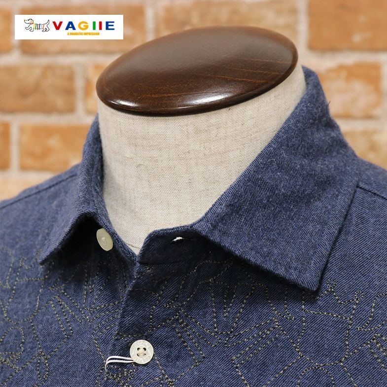  1円/在庫品/VAGIIE/48 L サイズ/長袖ネルシャツ モノグラム刺繍 カッタウェイ 起毛 やわらか 綿100％ バジエ /紺/ネイビー/y315/(Lサイズ)｜売買されたオークション情報、yahooの商品情報をアーカイ 長袖シャツ一般