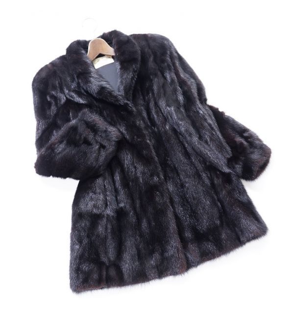 F122424☆裏地難あり valentino Furs ヴァレンティノ 染め 緑系 横段 