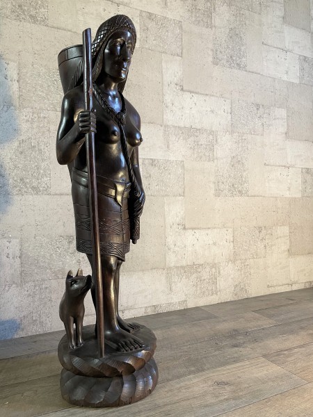  木彫り 彫刻 犬と女性民族 特大 92cm 人形 木製 東南アジア 民芸品 工芸品 アンティーク インテリア ディスプレイ 置物 5970a(東洋彫刻)｜売買されたオークション情報、yahooの商品情報をアーカ その他