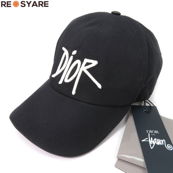 美品 Dior HOMME ディオールオム ベースボールキャップ ブラック 黒