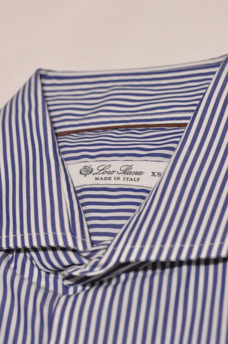 Loro Piana 長袖シャツ ニューアラン XSサイズ NEW ALAIN ストライプ 