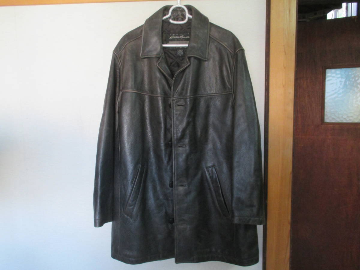  レザーコート エディーバウアー/Eddie bauer ブラック サイズS U-7136(男性用)｜売買されたオークション情報、yahooの商品情報をアーカイブ公開 - オークファン 男性用