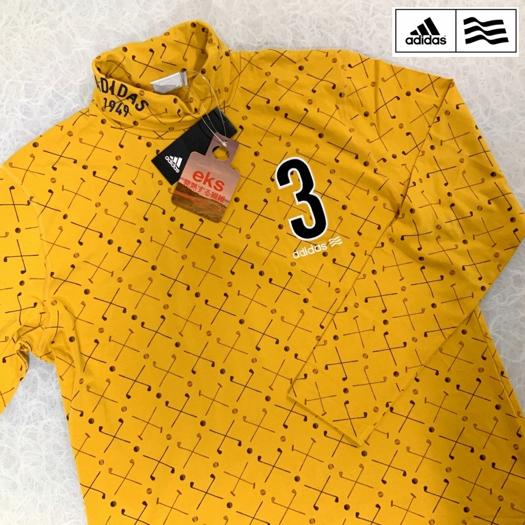  ￥10 120 アディダス LL adidas 吸湿発熱 eks ストレッチ/UV タートルネック長袖シャツ イエロー(アディダス)｜売買されたオークション情報、yahooの商品情報をアーカイブ公開 - オークファン シャツ
