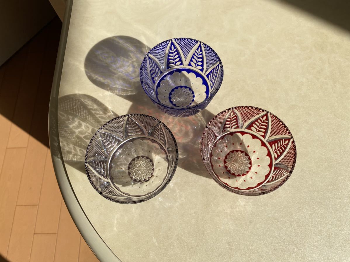 大久保忠幸作　江戸切子　3客セット_2