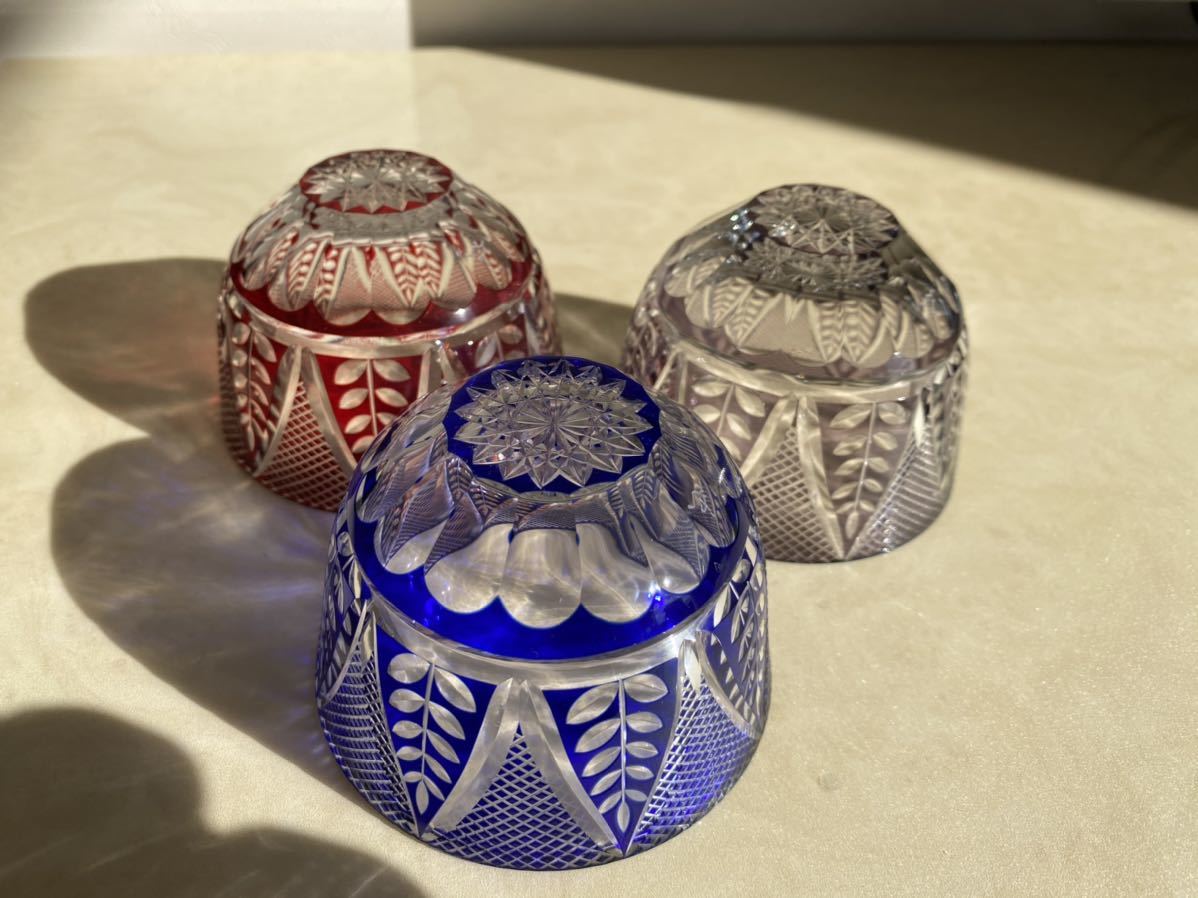 大久保忠幸作　江戸切子　3客セット_3