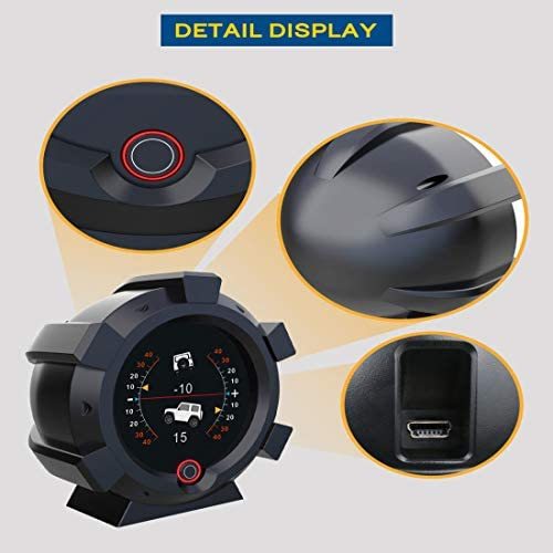 AUTOOL X95 GPSスピードメーターMPH車の傾斜計レベル傾斜ゲージ自動車