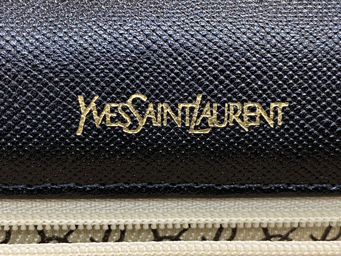 極美品☆Yves Saint Laurent☆イヴサンローラン☆YSL☆YSLロゴ☆レザー