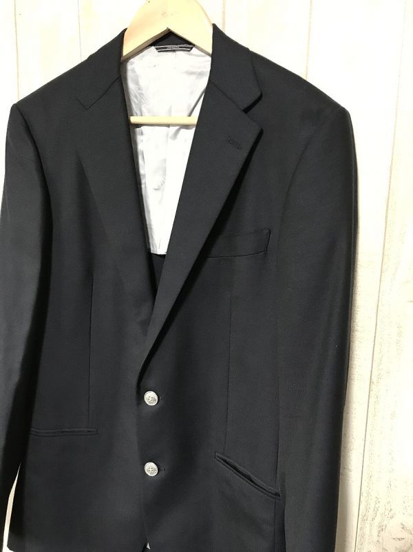 693☆【銀ボタン 紺ブレ】JOSEPH HOMME ジョセフオム 2B 背抜き 