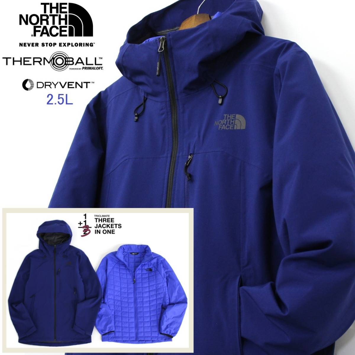  残①3way ot3799L The North Face メンズL トリクライメイト THERMOBALL TRICLIMATE マウンテンパーカー&times;ダウンジャケット&times;DRYVENT(Lサイズ)｜売買されたオークション情報、yahooの商品情報をアーカイ 男性用