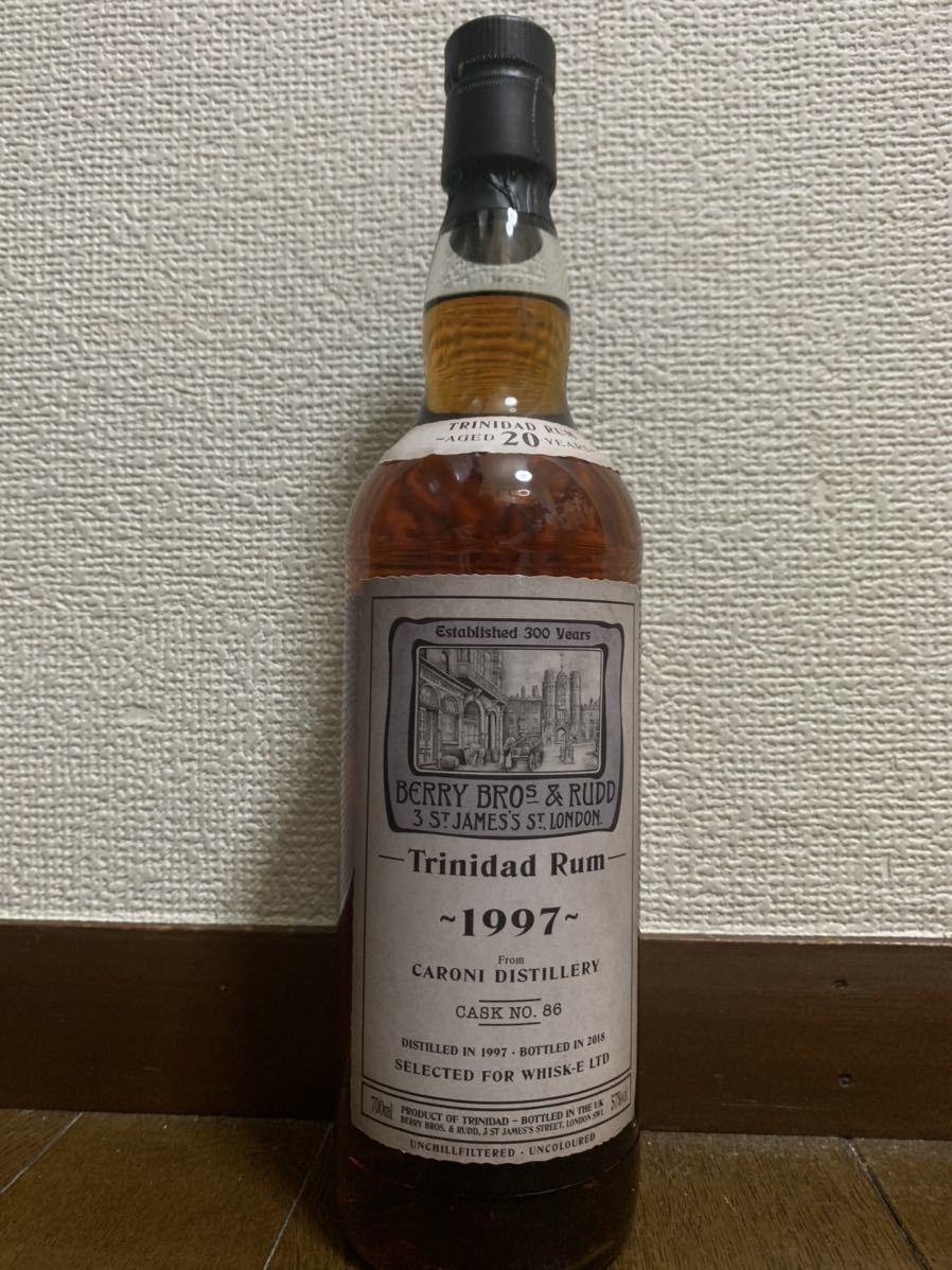 BBR カロニ　1997 20年　トリニダードラム BBR トリニダード ラム 1997 カロニ 57% 700ml 送料込み :BBR