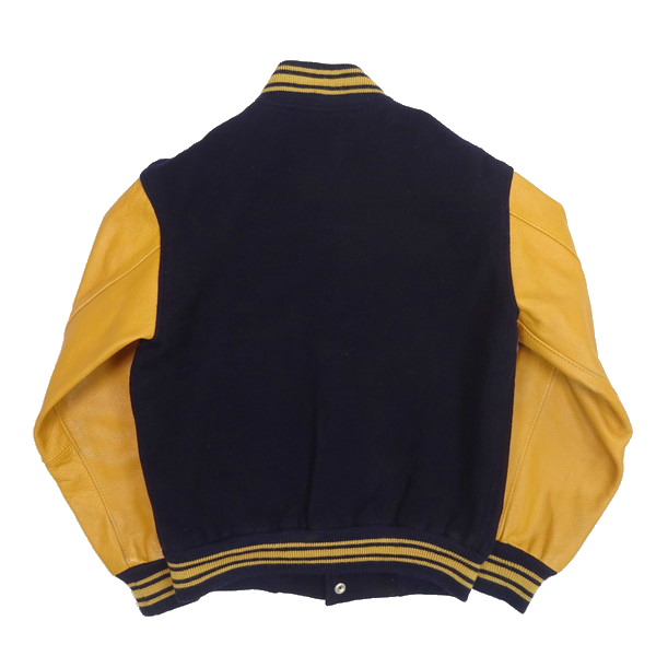 J.PRESS 10周年記念 エンブレムワッペン 袖革スタジャン ネービーx