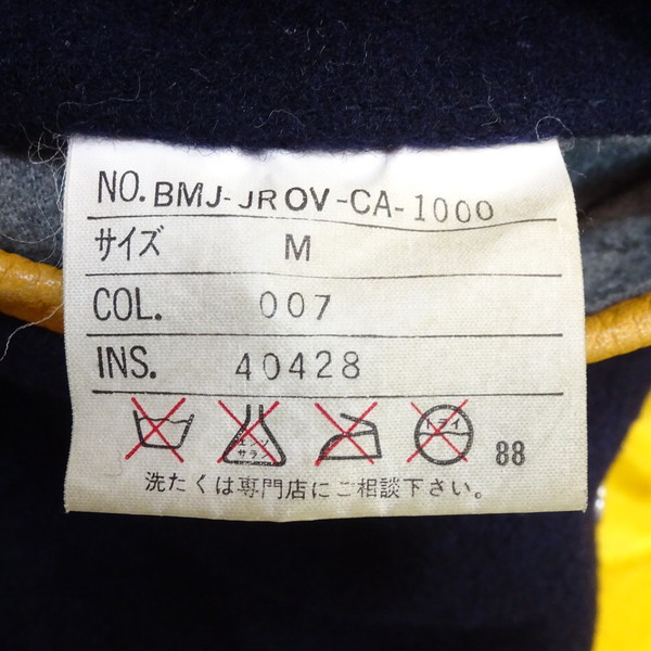 J.PRESS 10周年記念 エンブレムワッペン 袖革スタジャン ネービーx