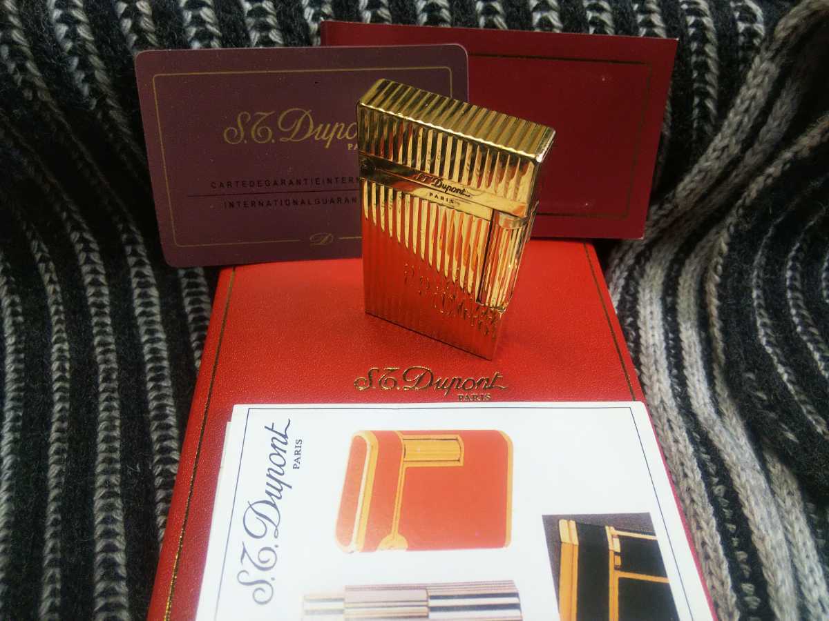 ライン2 デュポン S.T. | Dupont 美品 ガス ゴールド ブラックラッカー 