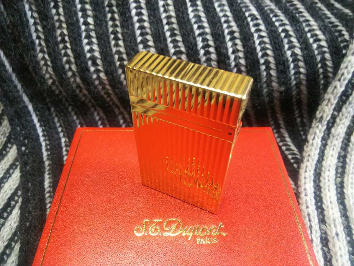 ライン2 デュポン S.T. | Dupont 美品 ガス ゴールド ブラックラッカー 