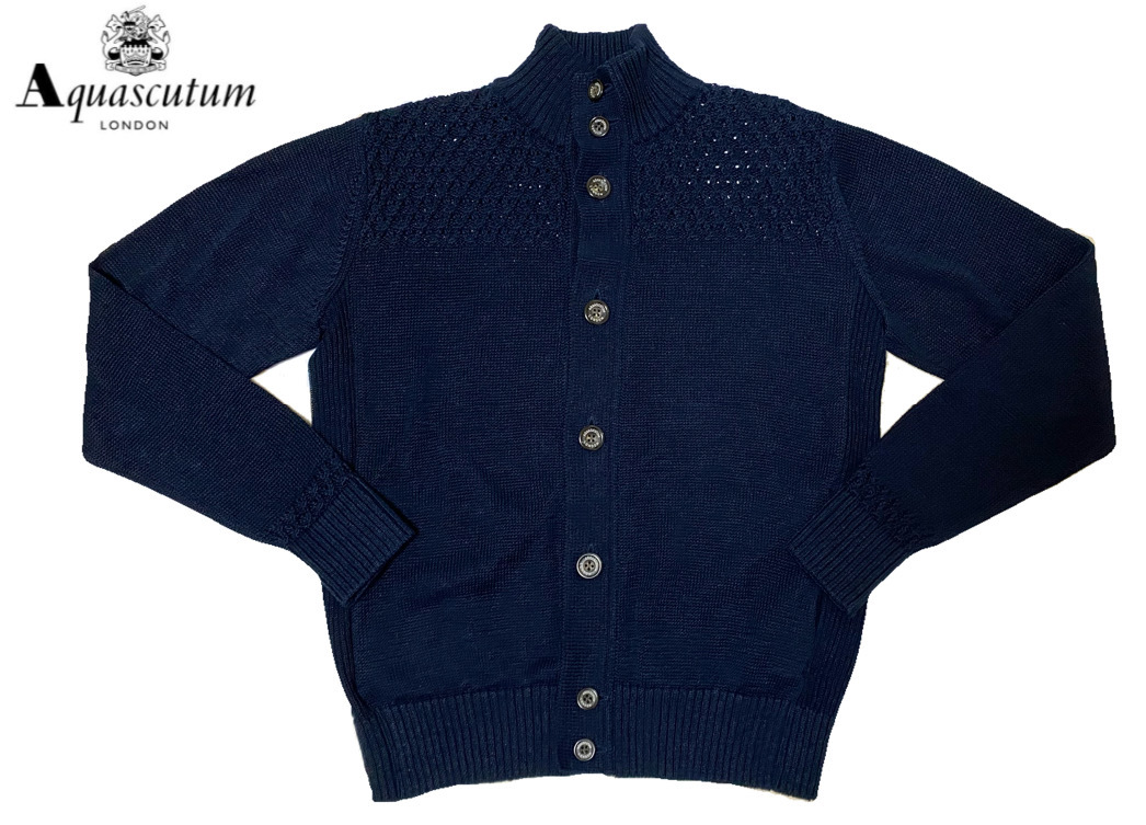 ☆Aquascutum アクアスキュータム 麻100% スタンドカラー リネン