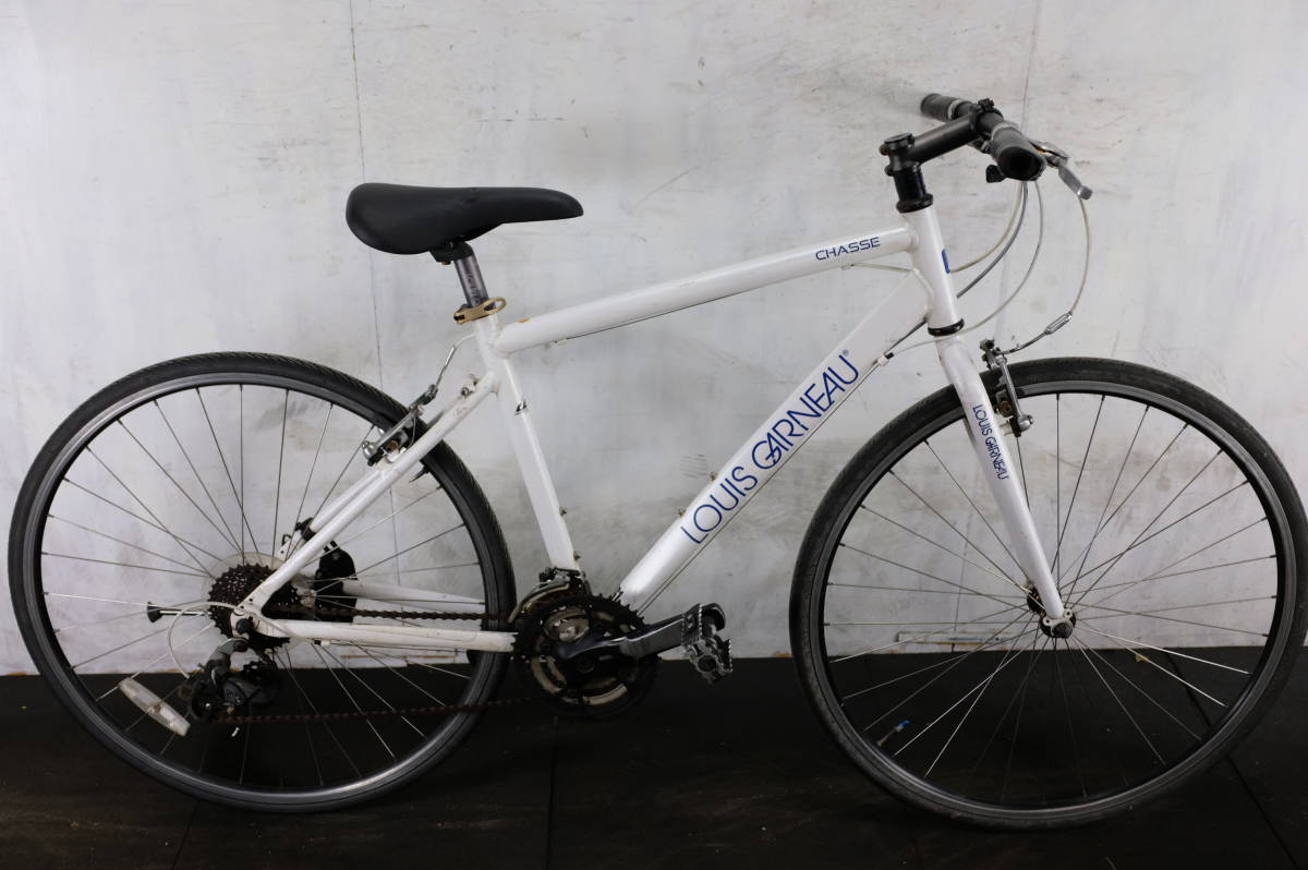  良品 LOUIS GARNEAU CHASSE 700C アルミ 24速 470mm クロス 白(Mサイズ)｜売買されたオークション情報、yahooの商品情報をアーカイブ公開 - オークファン Mサイズ