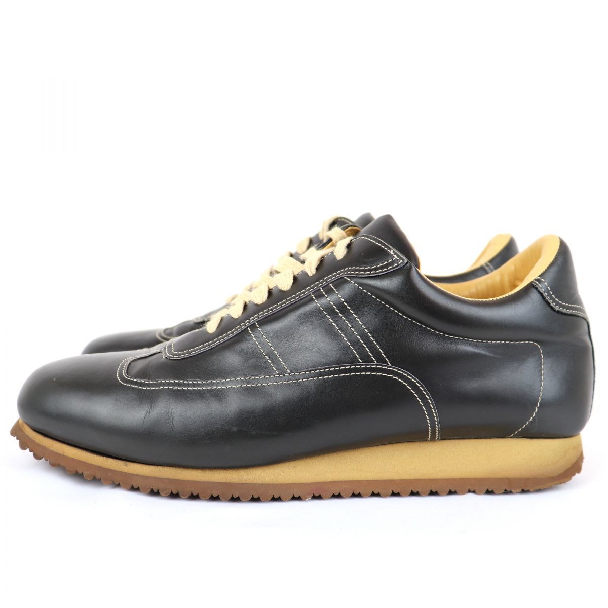 サントーニ メンフィス レザーローカットスニーカー メンズ 黒 7 5 Memphis Santoni N1 25 5cm 売買されたオークション情報 Yahooの商品情報をアーカイブ公開 オークファン Aucfan Com