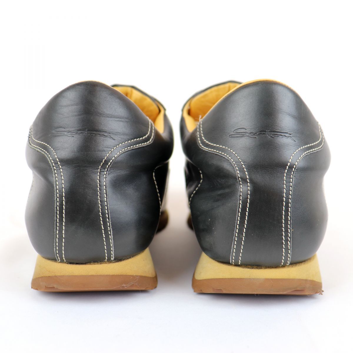 サントーニ メンフィス レザーローカットスニーカー メンズ 黒 7 5 Memphis Santoni N1 25 5cm 売買されたオークション情報 Yahooの商品情報をアーカイブ公開 オークファン Aucfan Com