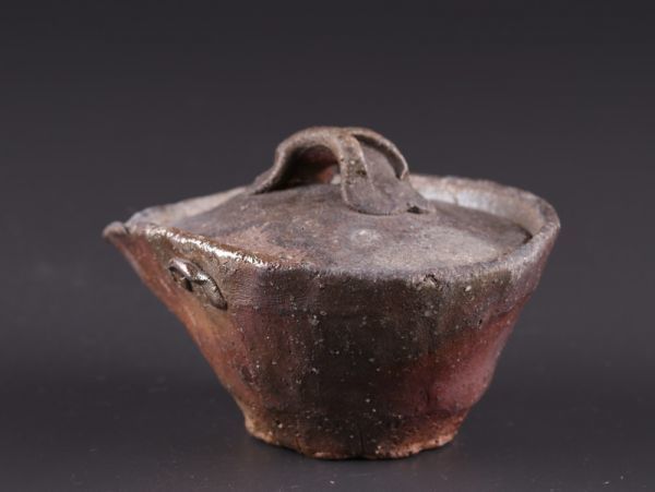 煎茶道具　備前焼　宝瓶　森宝山　陶芸　急須　骨董　アンティーク　煎茶器 煎茶道具 備前焼 森宝山 宝瓶 急須 時代物 極上品 初だし品 a6621の