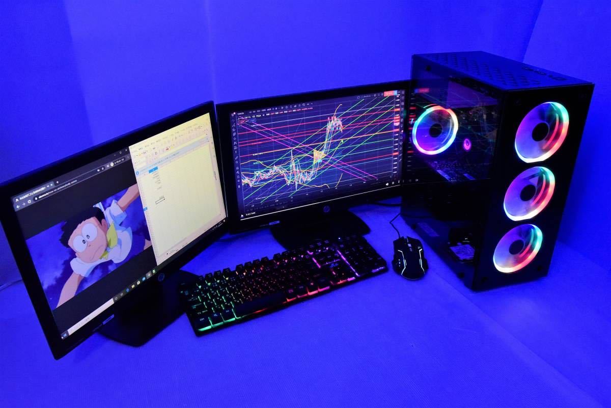 格安 通販 公式 【2画面で快適！ゲーミングPCフルセット】i7-4770/安心