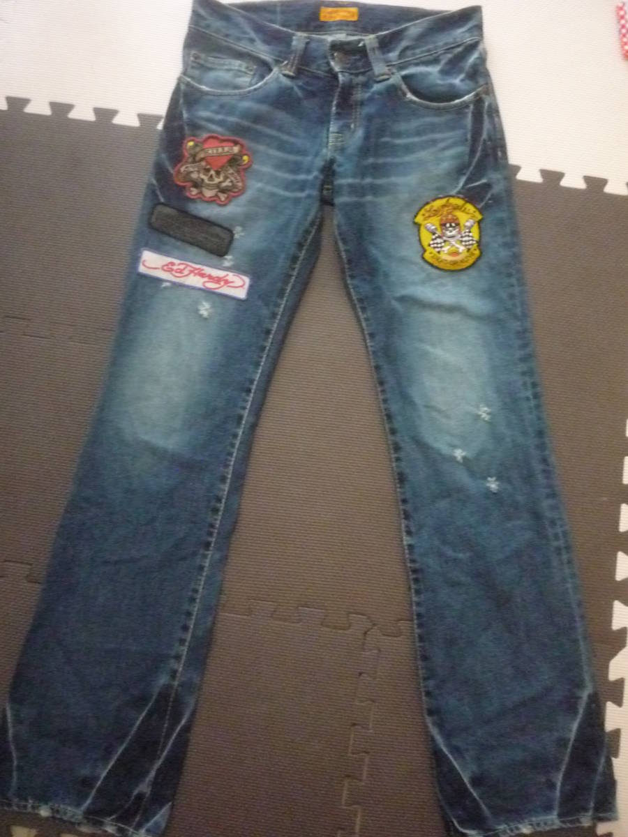 処分品 Moussy マウジー エド ハーディー コラボ デニムパンツ ストレート サイズ27 Ed Hardy 古着 長期保管品 ジーンズ 売買されたオークション情報 Yahooの商品情報をアーカイブ公開 オークファン Aucfan Com
