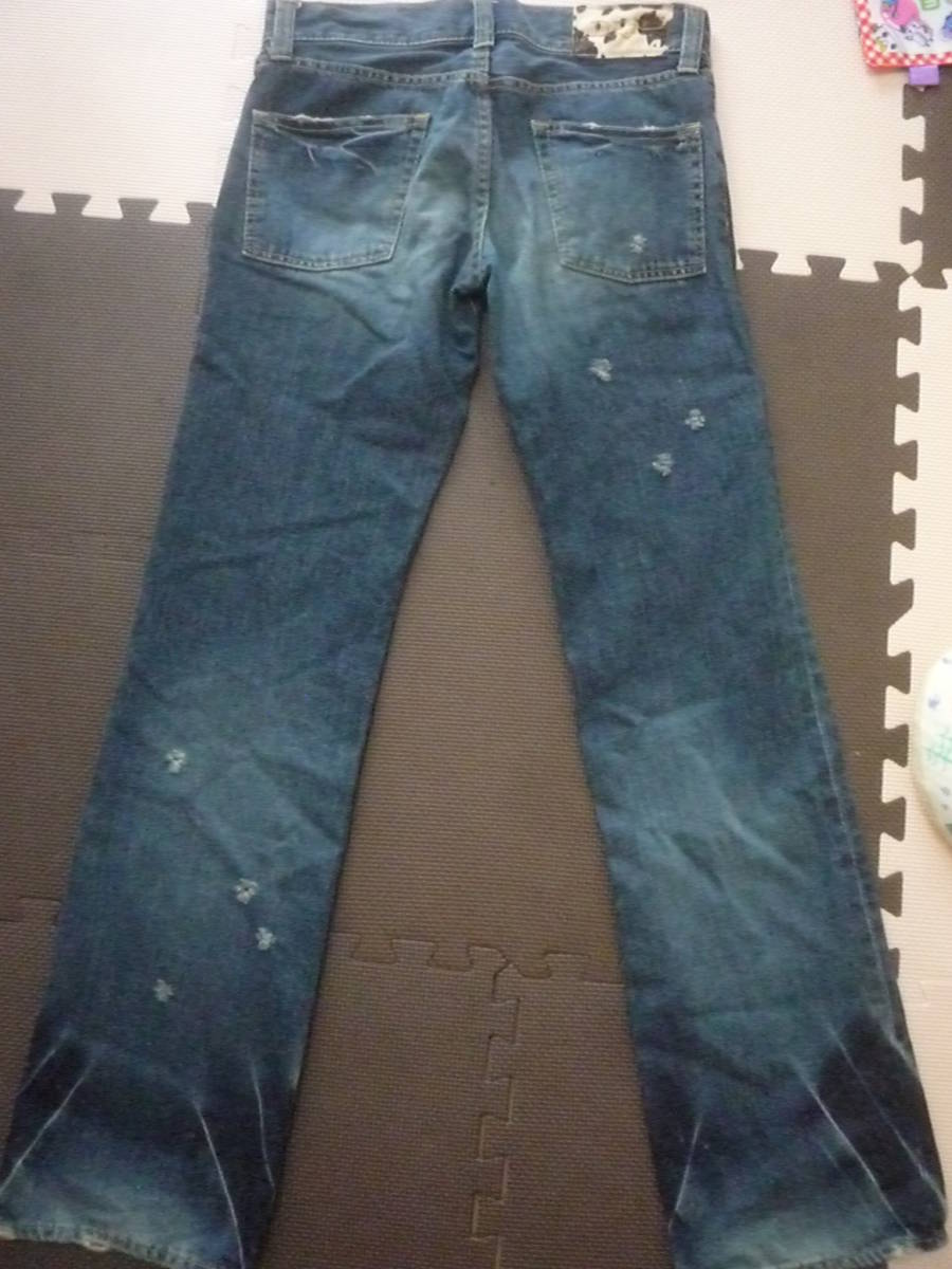 処分品 Moussy マウジー エド ハーディー コラボ デニムパンツ ストレート サイズ27 Ed Hardy 古着 長期保管品 ジーンズ 売買されたオークション情報 Yahooの商品情報をアーカイブ公開 オークファン Aucfan Com