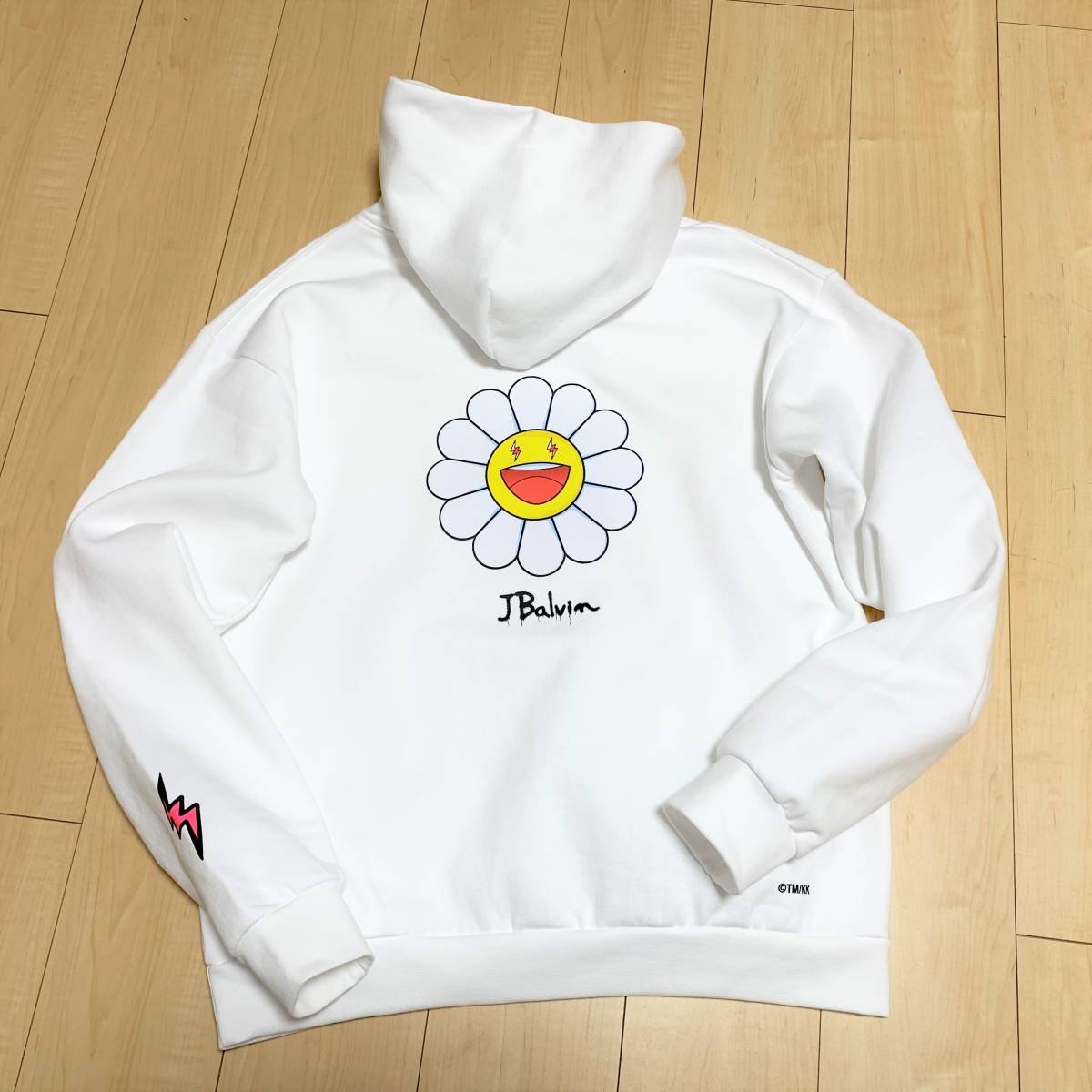 L】J Balvin×Takashi Murakami パーカー J バルビン 村上隆 白(Lサイズ 