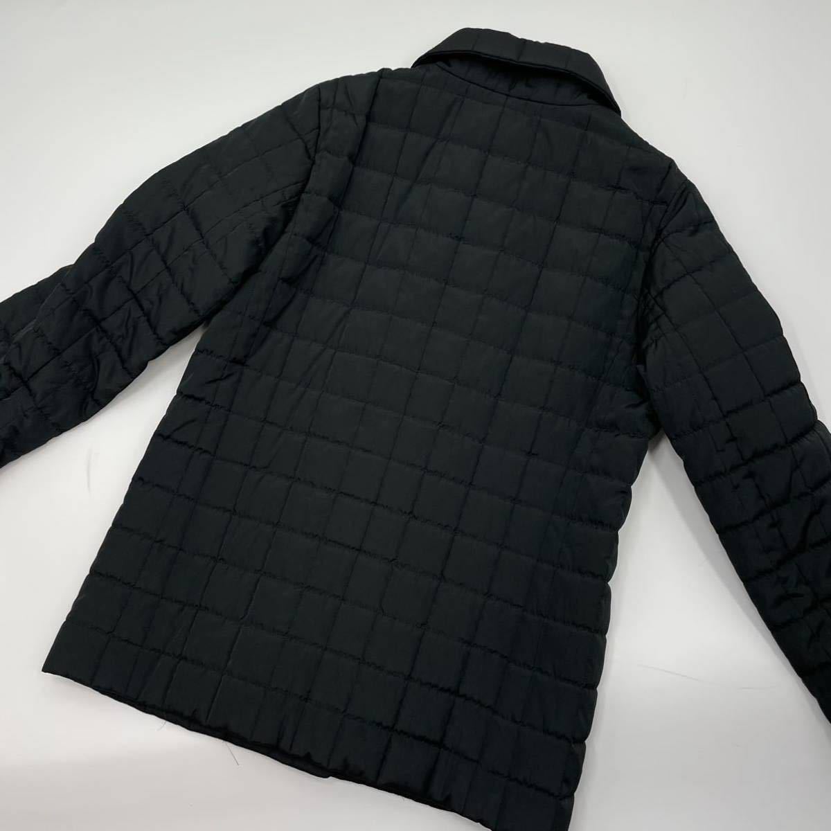 美品 バーバリー ロンドン キルティングコート シルク混 ラビット 