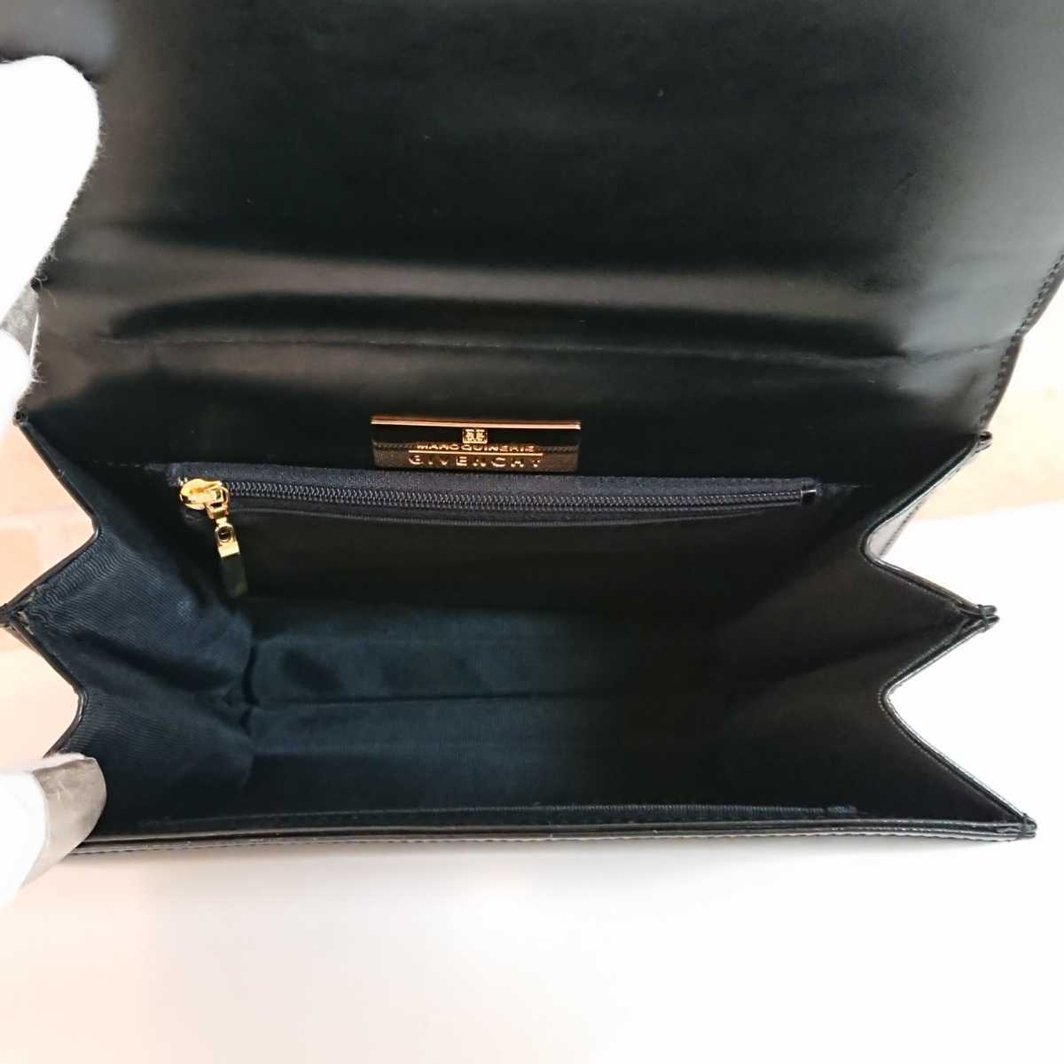 ☆激レア GIVENCHY ジバンシィ 牛革 デカロゴ金具 レザー ハンドバッグ 