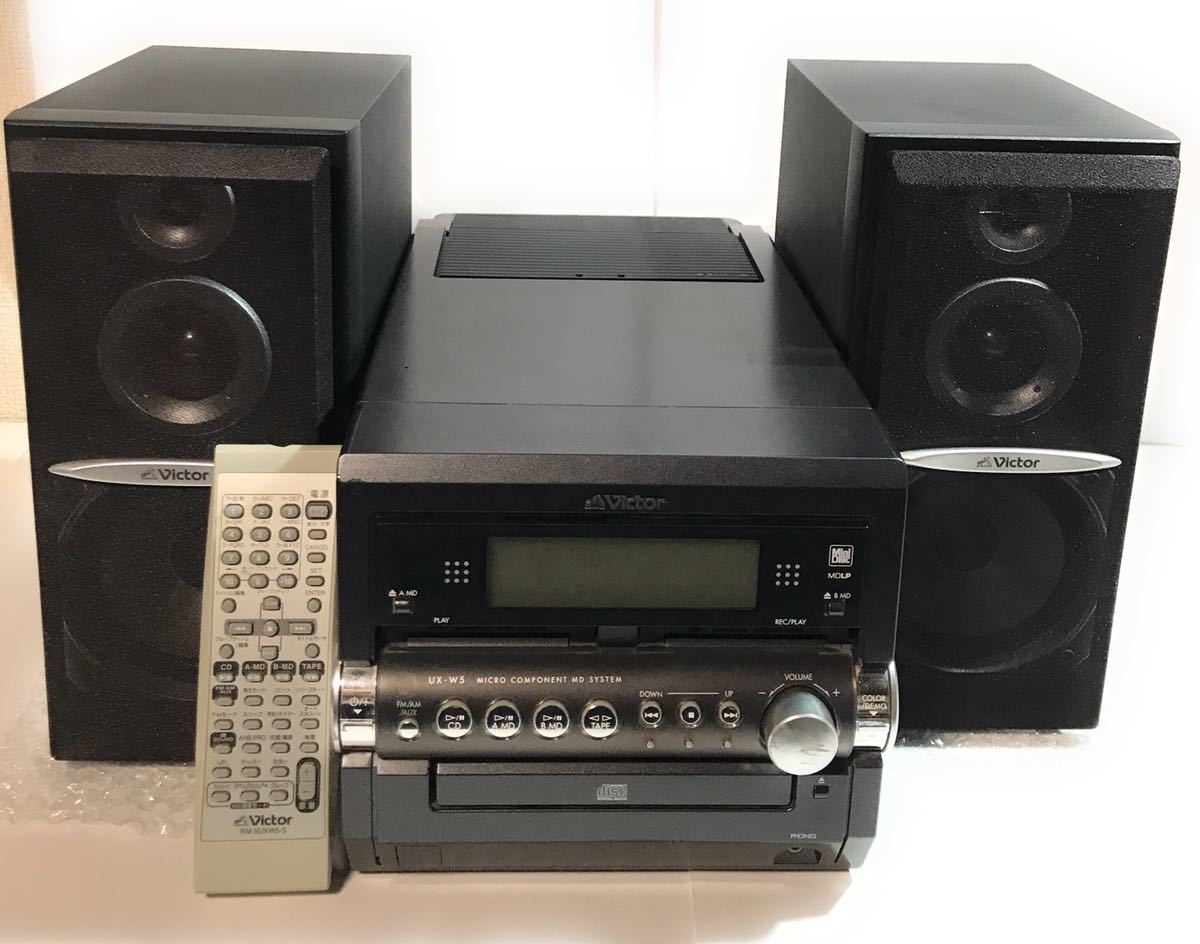 Victor ビクター JVC UX-W5-B ブラック かいい マイクロコンポーネント