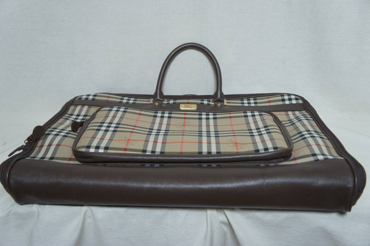 美品 Burberrys】バーバリー ガーメントバッグ ノバチェック スーツ 