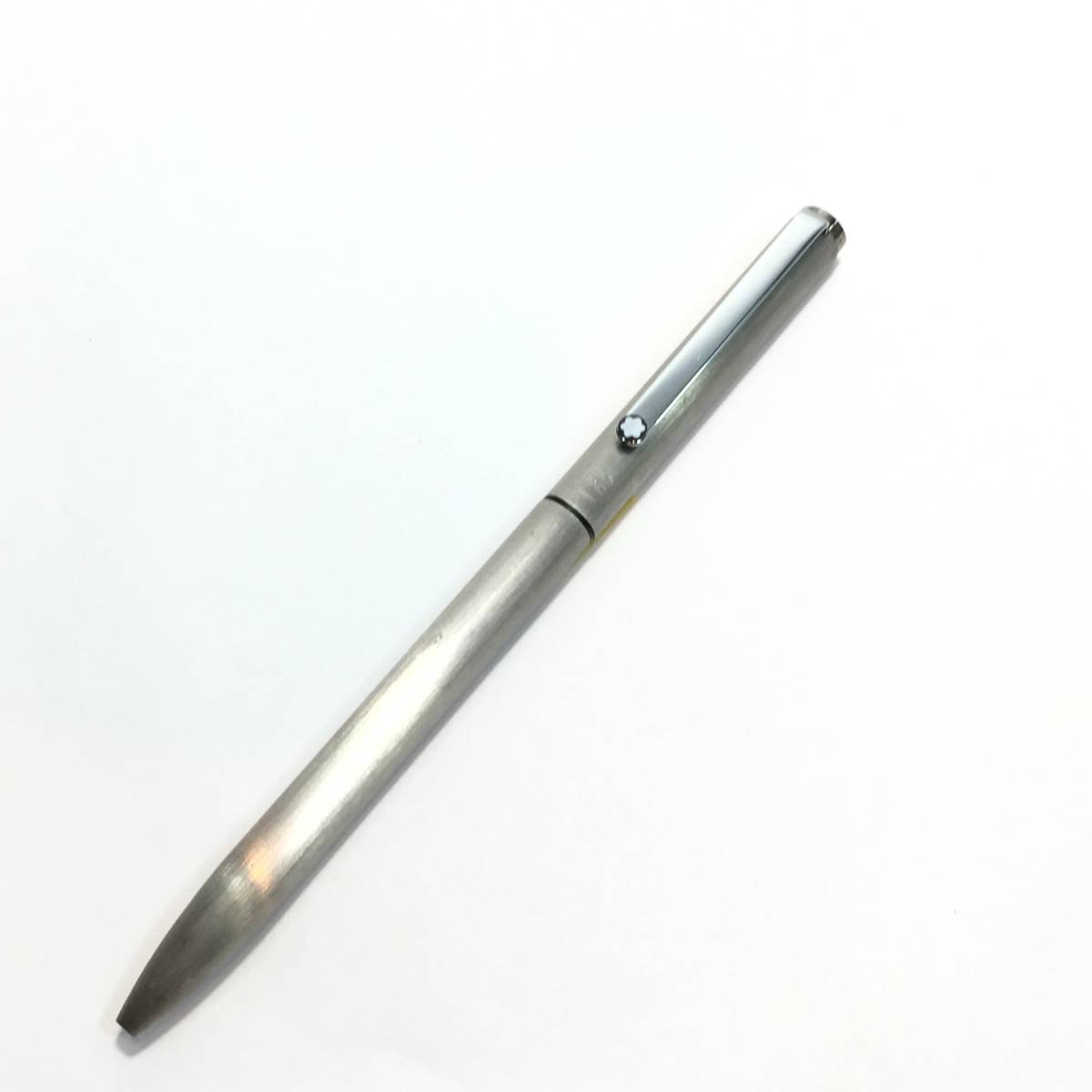 ▽モンブラン MONTBLANC 2色 ボールペン ツイスト式 シルバー色 筆記 
