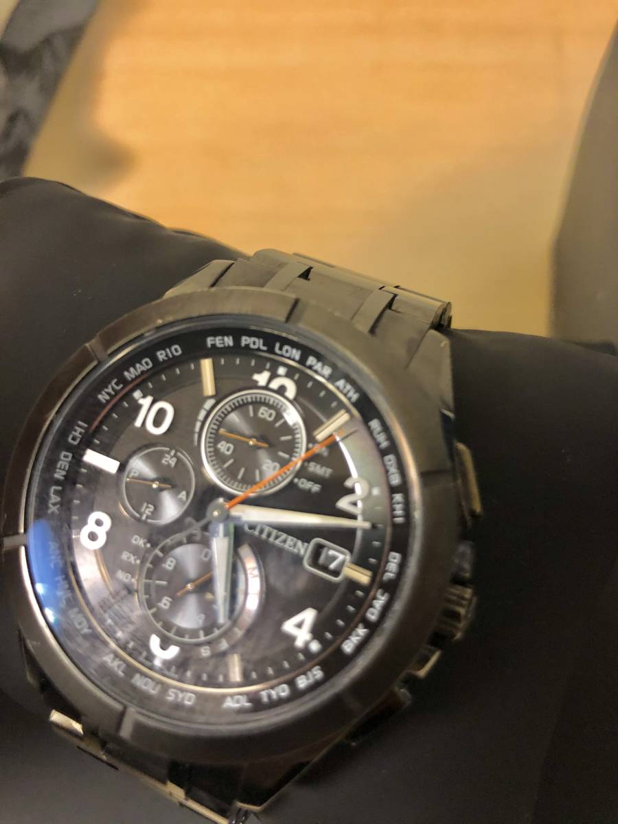 シチズン アテッサ AT8166-59E ブラックチタン エコドライブ ソーラー 