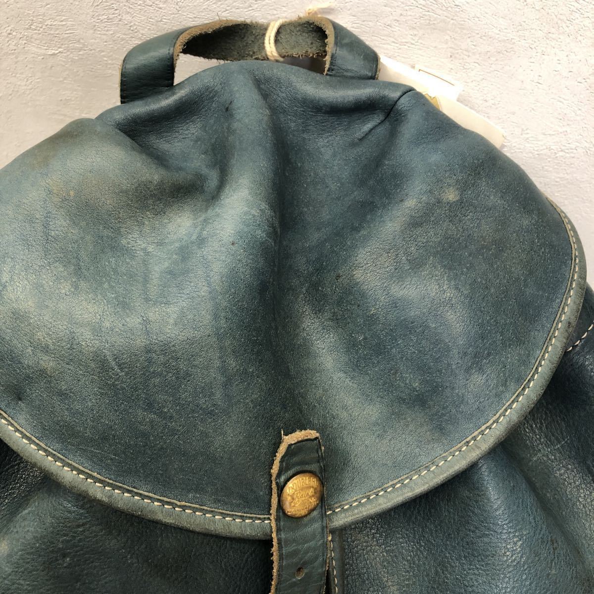 1円スタート！！RRL インディゴレザー 藍染 バックパック リュック