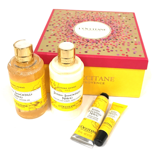 美品 ロクシタン ジャスミン イモーテル ネロリ コンプリート ギフト 箱 ショップ紙袋付 BOX セット L'OCCITANE