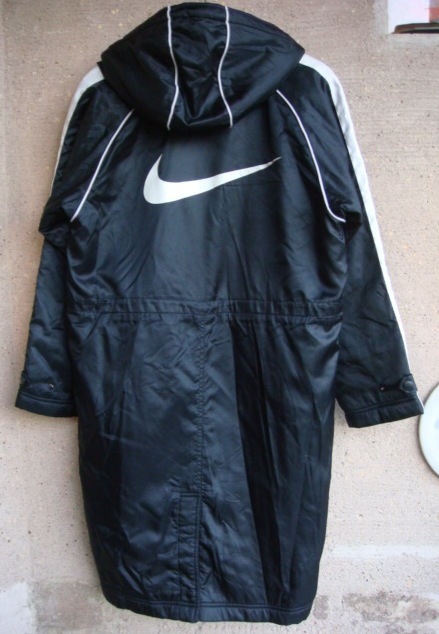 ビンテージ90s 00sナイキNIKE ビッグスウッシュ ベンチコートM銀タグ