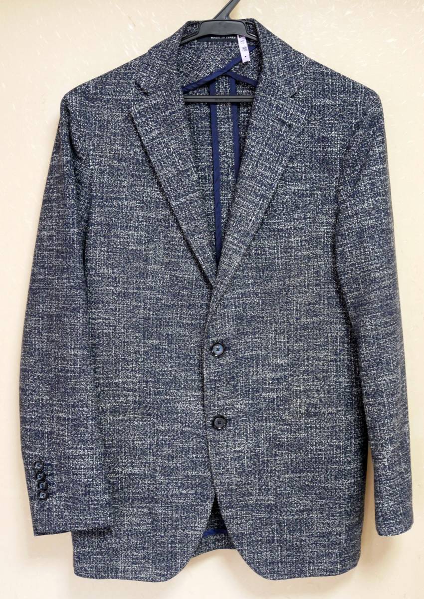 春夏用 TAGLIATORE (タリアトーレ) ネイビー44 即決 春夏 タリアトーレ 紺×白 TAGLIATORE テーラード ジャケット 44/R