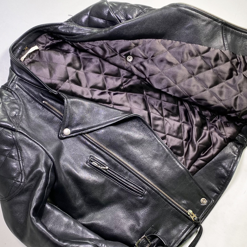 REDMOON レッドムーン パテッド レザーライダースジャケット 38 黒 